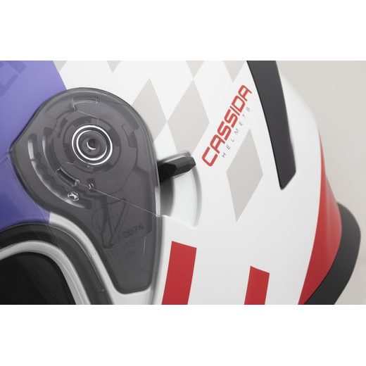 INTEGRALNA ČELADA CASSIDA ORBIT TRACK RED FLUO/WHITE/VIOLET/BLACK S