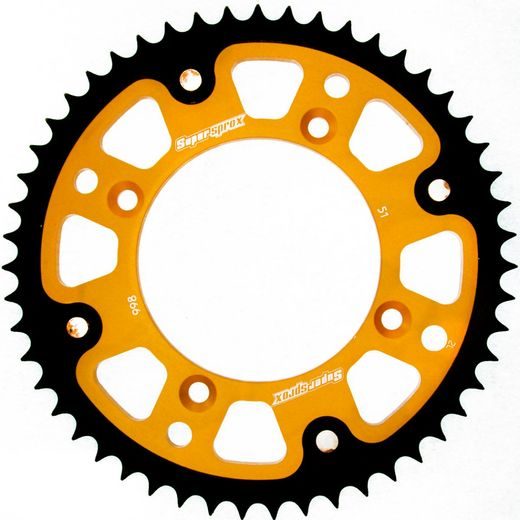 REAR SPROCKET SUPERSPROX STEALTH RST-998:51-GLD ZLATA 51T, 428