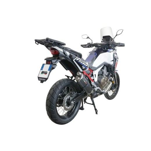 SLIP-ON EXHAUST GPR DUAL POPPY E5.H.275.1.DUAL.PO CARBON LOOK INCLUDING REMOVABLE DB KILLER AND LINK PIPE