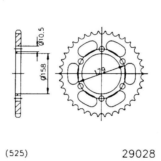 VERIŽNI SET D.I.D CHAIN - SREBRNA CHAIN 525 ZVM-X, X-RING (X, NX, QX, XS), CHK FRONT SPROCKET SUPERSPROX, CHK REAR SPROCKET JMT ZA APRILIA ETV 1000 CAPONORD 2001-2008