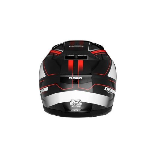 INTEGRALNA ČELADA CASSIDA APEX FUSION BLACK/ WHITE/ RED FLUO L