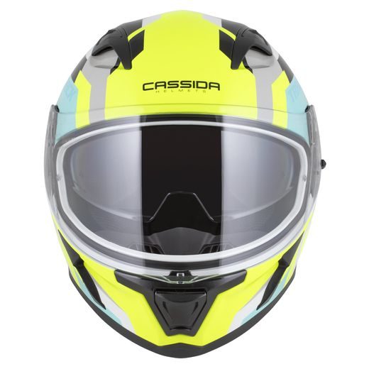 INTEGRALNA ČELADA CASSIDA ORBIT TRACK WHITE/YELLOW FLUO/TURQUOISE/BLACK L
