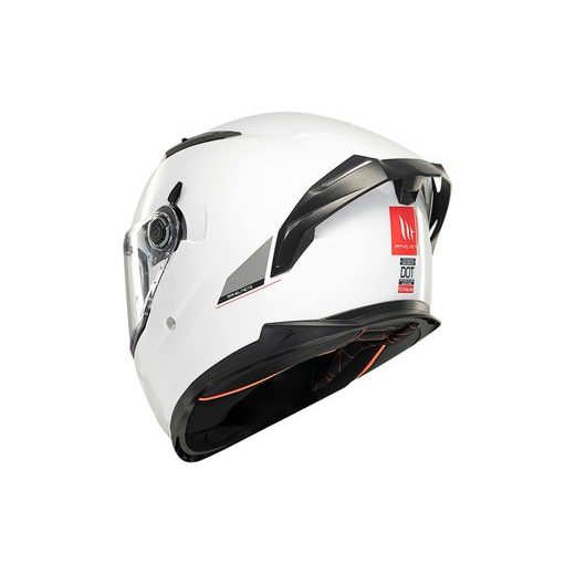 INTEGRALNA ČELADA MT HELMETS BRAKER SV SOLID A0 GLOSS PEARL WHITE M