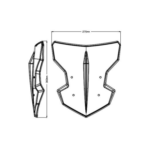 WINDSHIELD PUIG SHARK 20337W PROZORNA