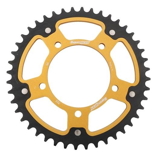VERIŽNI SET EK - ZLAT CHAIN 520 ZVX, X-RING (X, NX, QX, XS), CHK FRONT SPROCKET JT CHK RUBBER CUSHIONED, CHK REAR SPROCKET SUPERSPROX STEALTH ZA APRILIA PEGASO 650 STRADA 2005-2009