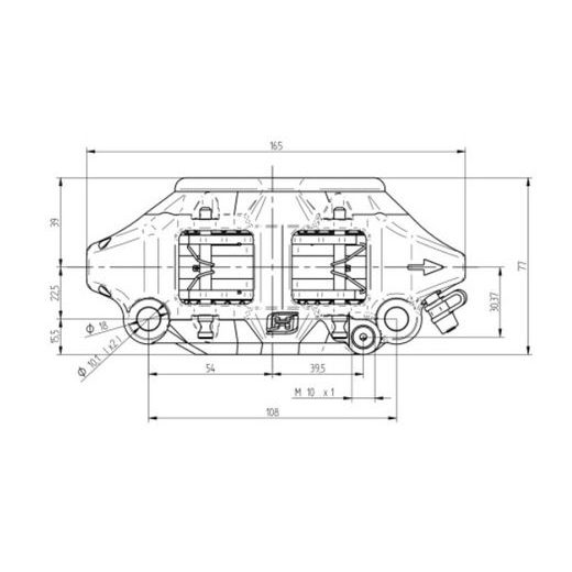 RADIAL BRAKE CALIPER ACCOSSATO CNC-WORKED MONOBLOCK PZ001 108 MM PISTONS IN TITANIUM