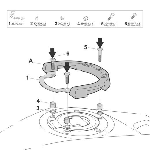CLICK SYSTEM FITTING KIT SHAD Y017CS