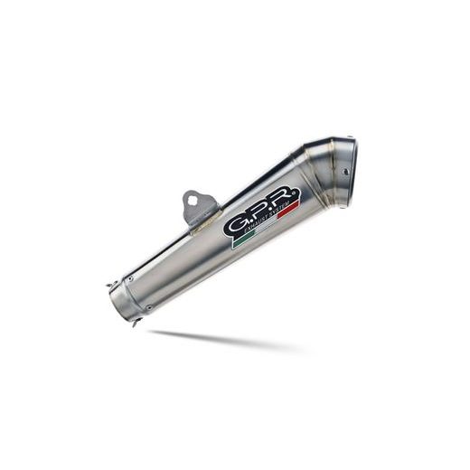 SLIP-ON EXHAUST GPR POWERCONE EVO E4.KT.105.1.PCEV BRUSHED STAINLESS STEEL INCLUDING REMOVABLE DB KILLER AND LINK PIPE