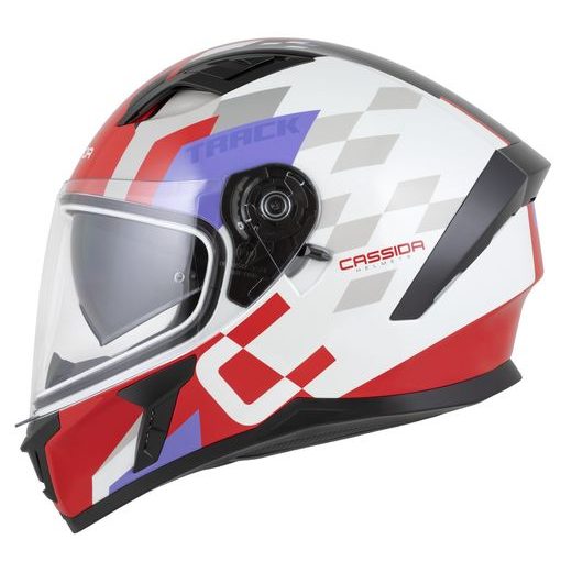 INTEGRALNA ČELADA CASSIDA ORBIT TRACK RED FLUO/WHITE/VIOLET/BLACK XS