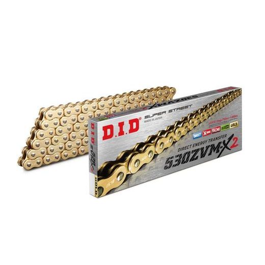 ZVM-X SERIES X-RING CHAIN D.I.D CHAIN 530ZVM-X2 1920 ČLENOV ZLATA/ZLATA