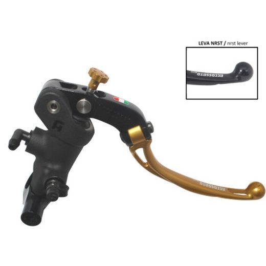 RADIAL BRAKE MASTER CYLINDER ACCOSSATO 19 X 18 WITH FOLDING LEVER,GOLD