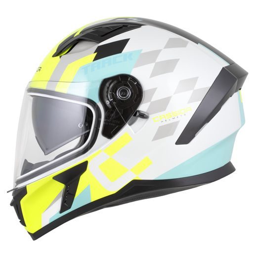 INTEGRALNA ČELADA CASSIDA ORBIT TRACK WHITE/YELLOW FLUO/TURQUOISE/BLACK 2XL