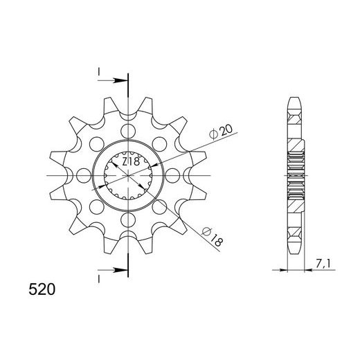 VERIŽNI SET EK - SREBRNA CHAIN 520 MRD, NON-SEALED, CHK FRONT SPROCKET SUPERSPROX, CHK REAR SPROCKET SUPERSPROX ZA SUZUKI RM-Z 250 2007-2009