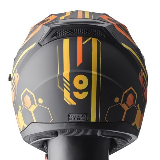 INTEGRALNA ČELADA GMS HEXAGO ZG12501 GRAPHIC YELLOW - ORANGE S