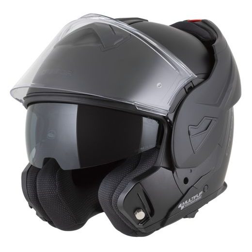 INTEGRALNA ČELADA CASSIDA MULTIFLIP SOLID BLACKOUT BLACK MATT/BLACK S