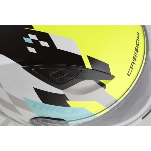INTEGRALNA ČELADA CASSIDA ORBIT TRACK WHITE/YELLOW FLUO/TURQUOISE/BLACK L