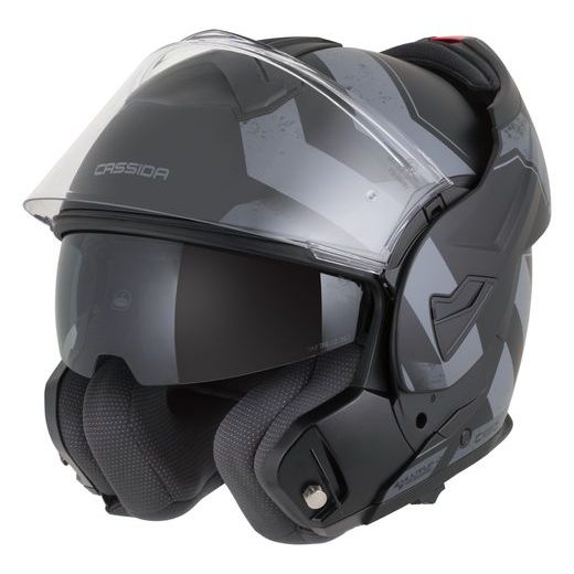 INTEGRALNA ČELADA CASSIDA MULTIFLIP KORP BLACK MATT/DARK GRAY/GRAY S