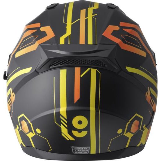 INTEGRALNA ČELADA GMS HEXAGO ZG12501 GRAPHIC YELLOW - ORANGE S