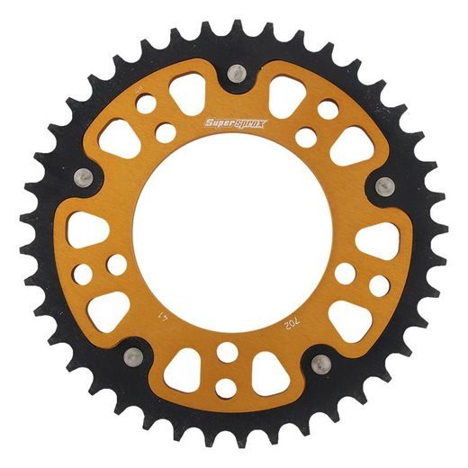 VERIŽNI SET EK - ZLAT CHAIN 525 MVXZ, X-RING (X, NX, QX, XS), CHK FRONT SPROCKET JT CHK RUBBER CUSHIONED, CHK REAR SPROCKET SUPERSPROX STEALTH ZA APRILIA SL 1000 FALCO 2000-2006
