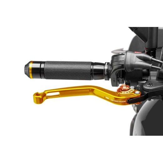 BRAKE LEVER WITHOUT ADAPTER PUIG 170OT DOLGA (LONG) GOLD/ORANGE