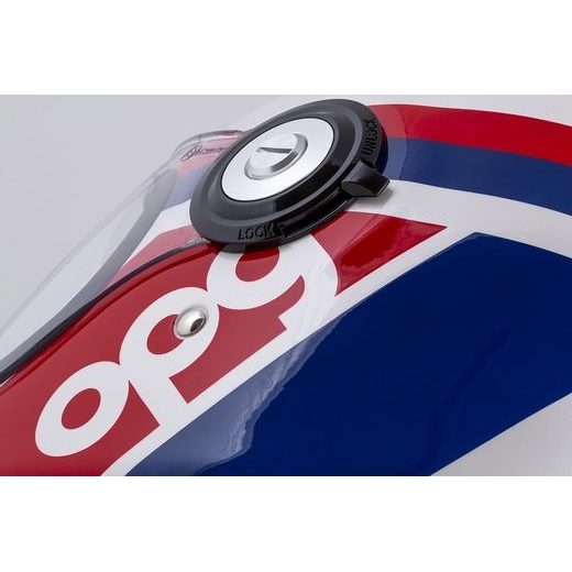 INTEGRALNA ČELADA CASSIDA FIBRE OPG WHITE/ BLUE/ RED S