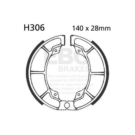 BRAKE SHOE SET EBC H306