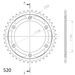 VERIŽNI SET EK - ZLAT CHAIN 520 ZVX, X-RING (X, NX, QX, XS), CHK FRONT SPROCKET SUPERSPROX, CHK REAR SPROCKET SUPERSPROX ZA HUSABERG FS 650 E 2003-2008