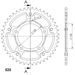 VERIŽNI SET EK - ZLAT CHAIN 525 SRX, X-RING (X, NX, QX, XS), CHK FRONT SPROCKET SUPERSPROX, CHK REAR SPROCKET SUPERSPROX STEALTH ZA APRILIA DORSODURO 900 2017-2021