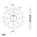 VERIŽNI SET EK - SREBRNA CHAIN 520 DEX, X-RING (X, NX, QX, XS), CHK FRONT SPROCKET SUPERSPROX, CHK REAR SPROCKET SUPERSPROX ZA APRILIA RX 125 (>2008) 2008-2012