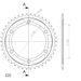 VERIŽNI SET EK - SREBRNA CHAIN 520 SRX, X-RING (X, NX, QX, XS), CHK FRONT SPROCKET SUPERSPROX, CHK REAR SPROCKET SUPERSPROX ZA SUZUKI DR 350 S 1990-1993