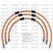 STANDARD FRONT BRAKE HOSE KIT VENHILL POWERHOSEPLUS HON-5002F-OR (3 CEVI V KOMPLETU) ORANGE HOSES, CHROMED FITTINGS