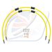 CROSSOVER FRONT BRAKE HOSE KIT VENHILL POWERHOSEPLUS DUC-10008FS-YE (2 CEVI V KOMPLETU) YELLOW HOSES, STAINLESS STEEL FITTINGS