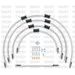 STANDARD FRONT BRAKE HOSE KIT VENHILL POWERHOSEPLUS YAM-9001F-WT (5 CEVI V KOMPLETU) WHITE HOSES, CHROMED FITTINGS