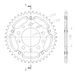 REAR SPROCKET SUPERSPROX STEALTH RST-1334:41-GLD ZLATA 41T, 530