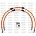 RACE FRONT BRAKE HOSE KIT VENHILL POWERHOSEPLUS KAW-9006FB-OR (2 CEVI V KOMPLETU) ORANGE HOSES, BLACK FITTINGS