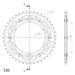REAR SPROCKET SUPERSPROX STEALTH RST-1306:43-RED RDEČ 43T, 530