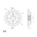 VERIŽNI SET D.I.D CHAIN - SREBRNA CHAIN 525 VX, X-RING (X, NX, QX, XS), CHK FRONT SPROCKET SUPERSPROX, CHK REAR SPROCKET SUPERSPROX ZA CAGIVA GRAND CANYON 900 1998-2000