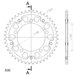 REAR SPROCKET SUPERSPROX STEALTH RST-1797:44-GLD ZLATA 44T, 530
