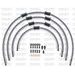STANDARD FRONT BRAKE HOSE KIT VENHILL B03-1-116/PB (4 CEVI V KOMPLETU) CLEAR HOSES, BLACK FITTINGS