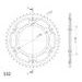 REAR SPROCKET SUPERSPROX STEALTH RST-866:47-GLD ZLATA 47T, 532