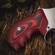 Střenky VZ Grips Smith & Wesson K/L rám round butt 320 Frame Boot s vybráním pro prsty Black Red