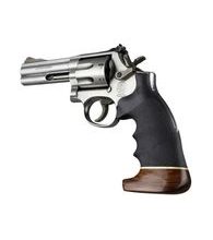 Střenky Hogue Smith & Wesson K/L round butt černé s dřevěnou botkou