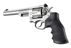 Střenky Hogue Ruger GP 100 s vybráním pro prsty měkčené černé