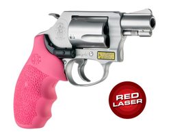 Střenky Hogue Smith & Wesson J rám round butt laser růžové