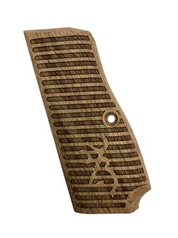 Střenky KSD Browning Hi-Power ořech s logem 2