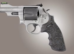 Střenky Hogue Smith & Wesson K/L round butt G10 Piranha černé/šedé