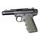 Střenky Hogue Ruger 22/45 MK IV s vybráním na prsty (Zelená)