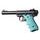 Střenky Hogue Ruger MK IV s vybráním pro prsty (Aqua modrá)