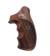 Střenky KSD Smith & Wesson K/L rám round butt rosewood se stříbrným logem