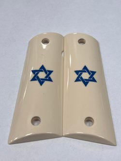 Střenky KSD Colt 1911 Govt. & Commander Full Size slonovina Davidova hvězda modrá